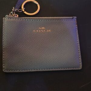 Coach bluish grey Leather ID Card Holder